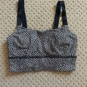 Lululemon black & white sports bra